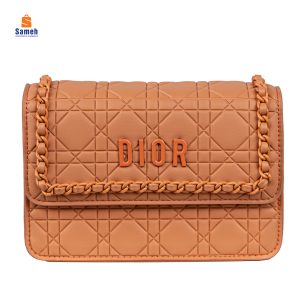 Bold Orange Quilted Flap Bag with Chain Strap
