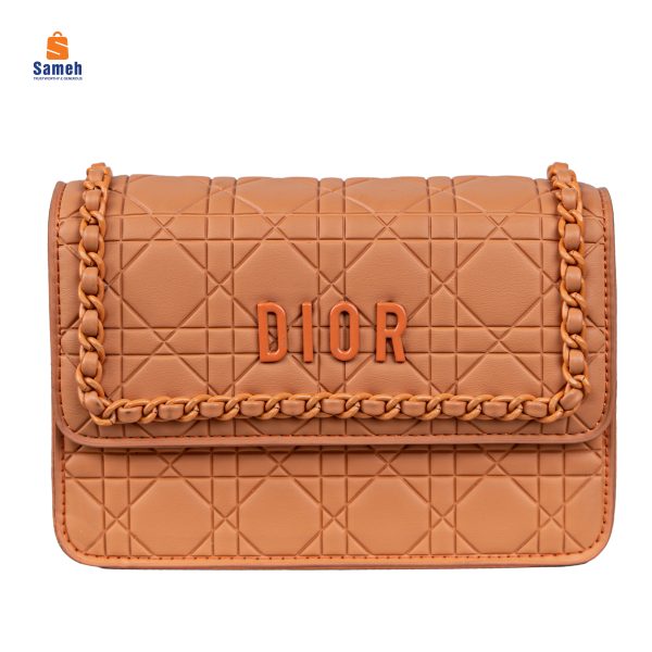 Bold Orange Quilted Flap Bag with Chain Strap