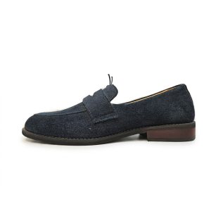 Deep Blue Suede Loafer Formal Men’s Shoe