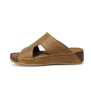 Leather Sandel Brown Casual Comfort Slipper for Men